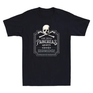 Dead Pancreas Society Type One Diabetes T1D Horror Skull Vintage Men's T-Shirt - Picture 1 of 8