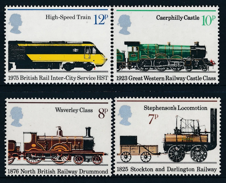 1975 GB PUBLIC RAILWAYS ANNIVESARY SET OF 4 FINE MINT MNH SG984-SG987 - Image 1 of 1