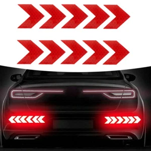10x Red Reflective Sticker Truck Rear Bumper Warning Strip Decal Car Accessories - Picture 1 of 6