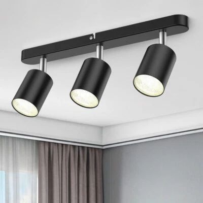 Foco de techo moderno con iluminación de pista LED industrial para cocina Foto 1 de 4