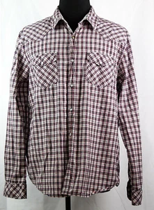 Mambo Australia Red White Blue Plaid Pearl Snap-Front L/S Western Style Shirt XL - Picture 1 of 2