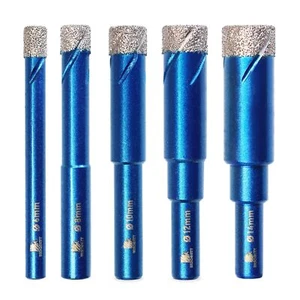Dry Diamond Drill Bit Set,BRSCHNITT 5pcs/Pack 1/4 5/16 3/8 1/2 3/5 Inch Diamo... - Picture 1 of 6
