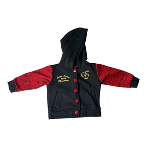 Enyce 90s Vintage Black/Red Hoodie Sz 18 M - Picture 1 of 5