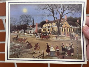 Lang Christmas Eve In Williamsburg 9 Holiday Cards Vintage James Wallace Baker - Picture 1 of 8