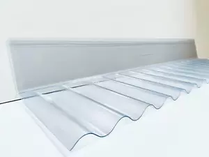 +++ PVC Sinus Wellplatte 76/18 Wandanschluss in glasklar witterungsbeständig +++ - Bild 1 von 1
