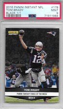 2016 PANINI INSTANT NFL #178 TOM BRADY FORCE OF WEEK BLACK  1/1 PARALELL PSA 9