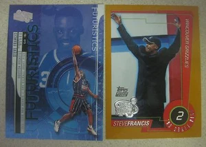 (2) STEVE FRANCIS ROOKIE CARD LOT 1999-00 IONIX /#7273500 AND 1999-00 TOPPS #118 - Picture 1 of 1