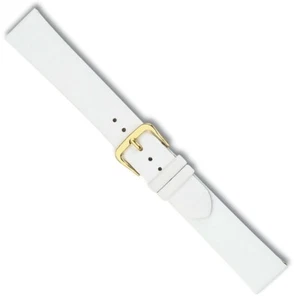 Correa de reloj cuero de becerro liso blanco sin costuras Minott 26940G - Imagen 1 de 2