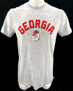 NEW Georgia Bulldogs UGA Heathered Grey SS Crew Neck Tee T-Shirt Men's L - Picture 1 of 8