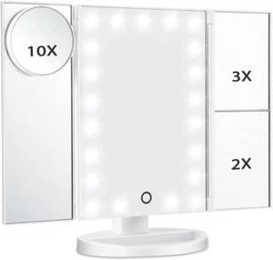 Magicfly Vanity Mirror Lighted Makeup Mirror 10X 3X 2X 1X Magnifying Mirror with - Picture 1 of 9