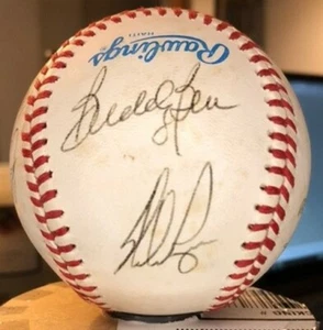 Nolan Ryan 1989 Texas Rangers Team Multi Signed Baseball Palmeiro Franco Auto - Picture 1 of 9