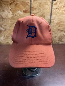 Vintage Detroit Tigers MLB 90s Orange Strap Hat Cap Starter "The Right Hat" Wool - Picture 1 of 12