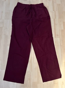NEW Linen Blend Taper Leg Comfy Beach Pants L 30” inseam - Picture 1 of 2