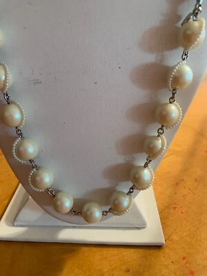 "Collar de perlas de vidrio Carolee 30"" S165 nuevo sin etiquetas" Foto 1 de 4