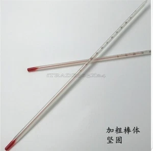 (Laboratory Glass) Glass Red Brand New Liquid Indicator Thermometer 0-100C qy - Picture 1 of 2