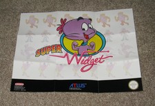 SUPER NINTENDO - genuine original very rare SUPER WIDGET POSTER ONLY vgc