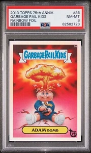 2013 75th Anniversary Rainbow Foil Adam Bomb Garbage Pail Kids NM-MT PSA 8 - Picture 1 of 2