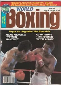 WORLD BOXING MAGAZINE ALEXIS ARGUELLO-AARON PRYOR BOXING HOFers JANUARY 1984 - Picture 1 of 3