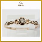 MONTANA SAPPHIRE GOLD RING 14K ROSE GOLD STACKABLE RINGS CHAMPAGNE SHAPPHIRE 3.5