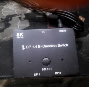 8K@30Hz Ultra HD DisplayPort 1.4 Bi-Direction Switch DP Splitter Converter HDR - Picture 1 of 1