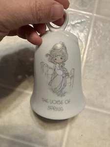 Precious Moments Keramik Glocke The Voice Of Spring Enesco 1986 4" hoch - Bild 1 von 5