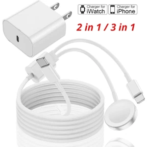 USB C Type C Magnetic Charger For iPhone Apple Watch 9 8 7 6 5 SE Power Adapter - Picture 1 of 21
