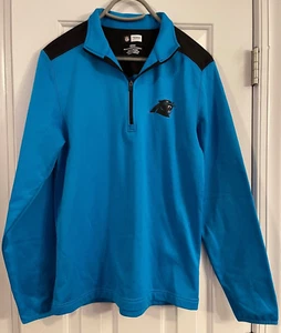 Carolina Panthers NFL Football 1/4-Reißverschluss schwarz Sweatshirt Pullover, Small - Bild 1 von 5