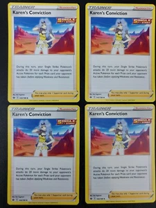 JCC Pokémon x4 Karen's Conviction Chilling Reign 144/198 Regular Poco Común - Imagen 1 de 10