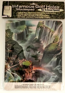 Vtg.1980 Infamous Golf Holes Mouse Pad No.18 Iguassu Falls Brazil - Picture 1 of 11