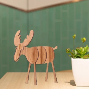 Elchverzierung Kind Hirsch Urlaubsfigur Desktop-Hirschverzierung - Bild 1 von 12