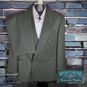 Brandini Tuta 2 Pezzi Uomo 40R 35X31 Doppiopetto Verde Trabaldo Togna VL - Foto 1 di 17