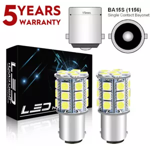 2pc LED Headlight Bulbs Riding Tractor Riding Lawn Mower Snow for 1156 Deere Cub - Picture 1 of 11