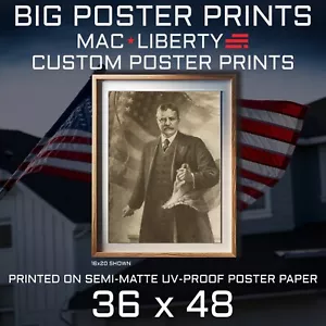Affiche imprimée personnalisée personnalisée 36 po x 48 po - papier poster semi-mat - Photo 1 sur 4