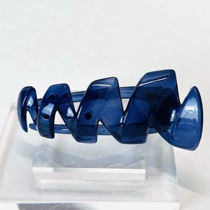 Vtg French Lucite Hair Clip - Made In France - Midnight Blue - 1990s - 3.25” - Picture 1 of 5
