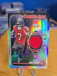 2024 Topps Chrome Bucky Irving Rookie Relic Refractor Tampa Bay Buccaneers - Picture 1 of 2