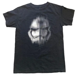 Starwars Shirts Boys Small Storm Trooper Black White Stretch Short Sleeve - Picture 1 of 4