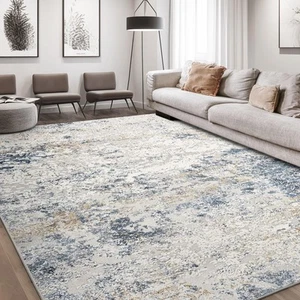Area Rug Living Room Rugs - 6x9 Abstract Large Soft Indoor Washable Rug Neutr... - Picture 1 of 9