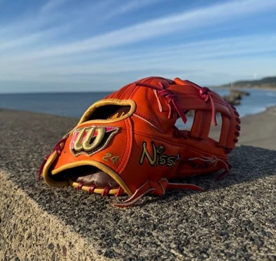 Wilson Staff Teddy Bear 11.25 Infield Right Orange DK Custom Order made in japan - Image 1 of 4