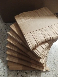 400Pcs Popsicle Sticks 4.5 Inch Craft Sticks Ice Cream Sticks Wooden Sticks New - Picture 1 of 3
