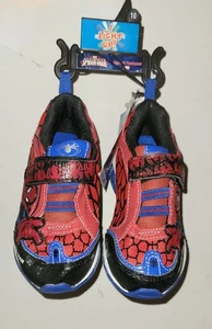 Marvel Ultimate Spider-Man Kinder beleuchtete leuchtende Sneaker Schuhe-Größe 10-NEU-Neu mit Etikett - Bild 1 von 5