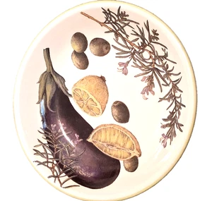 Williams and Sonoma Vegetables & Herbs Pasta Bowl | Eggplant - Picture 1 of 5