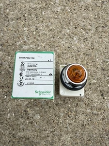 Schneider Electric Standard Pilot Light, Domed Amber, 9001KP35LYA9 - Picture 1 of 5