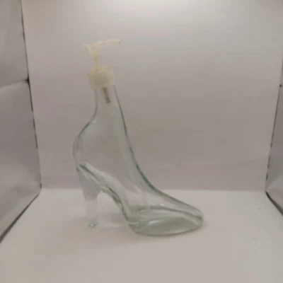 Dispensador de jabón de vidrio de cenicienta vainilla mandarina vintage - zapato de tacón alto  Foto 1 de 3