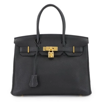 Bolso de mano negro HERMES Birkin 30 Veau Togo 90303738 Foto 1 de 4