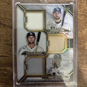 2021 Triple Threads Relic Combos /36 Randy Arozarena Austin Meadows Brandon Lowe - Picture 1 of 2