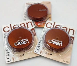 3 Pack Covergirl Clean Pressed Powder Normal Skin (2x) 130 (1x) 150 Beige - Picture 1 of 6