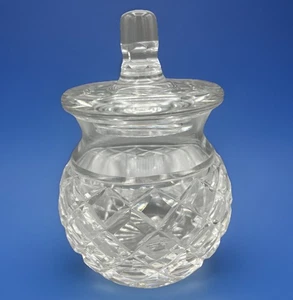 Olla de miel de cristal Waterford vintage con tapa tarro de mermelada de azúcar - Imagen 1 de 13
