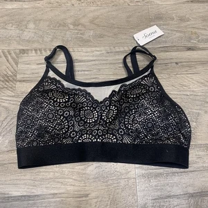 Bralette Soma Geo Malla Cuello Redondo Encaje Negro Talla L Nuevo con Etiquetas - Imagen 1 de 10