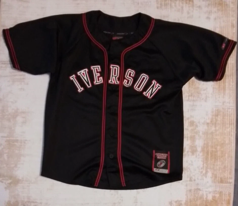 Camiseta deportiva de béisbol Allen Iverson Reebok juvenil mediana cosida edición limitada Foto 1 de 4