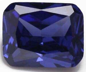 7.62ct AAAAA Natural Blue Sapphire 10x12mm Emerald Diamonds Cut VVS Loose Gems